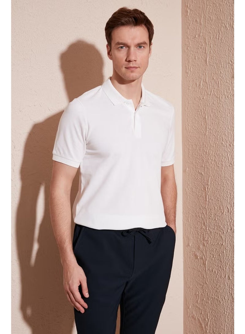 Buratti Cotton Regular Fit Buttoned Polo Collar T Shirt Men's Polo Collar T Shirt 5902739 - Image 1